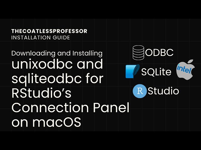 Installing unixodbc and sqliteodbc using Homebrew on macOS to setup SQLite for RStudio's Connections