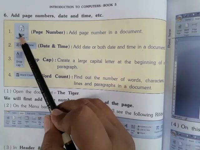 Std 5 Computer/Ch-5 Word/Part-2/Working in word/Point 5 to 8