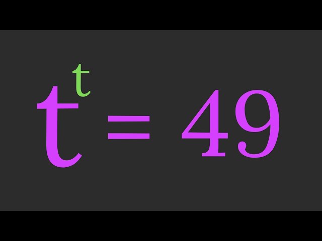 Is this the Hardest Exponential Equation?