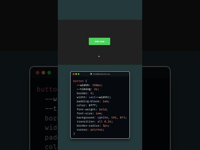 🔥 Stylish ‘Join Now’ Button Hover Effect | HTML & CSS Animation #webdevelopment