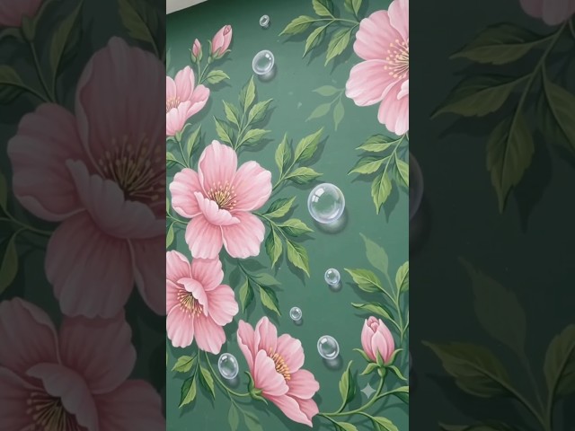 3D Bubble Wall Painting | Amazing Wall Design 😍#highlights #3DWallPainting #BubbleWallPainting