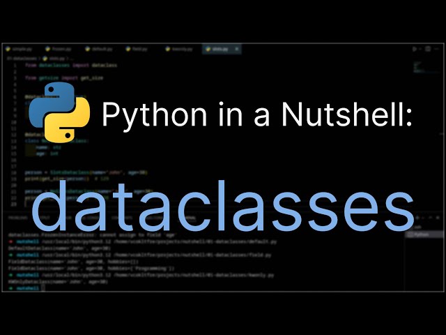 Python in a Nutshell - Dataclasses