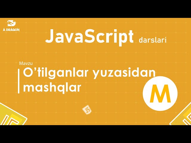 Amaliyot 2 | JavaScript darslari | O'zbek tilida