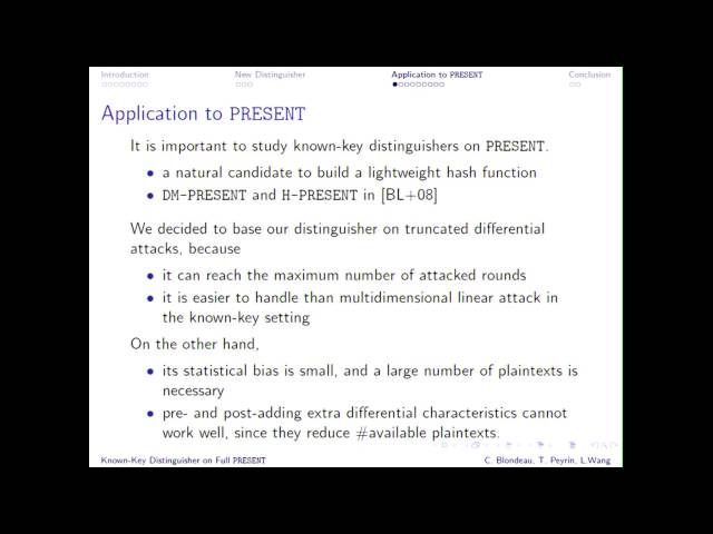 Known key Distinguisher on Full PRESENT