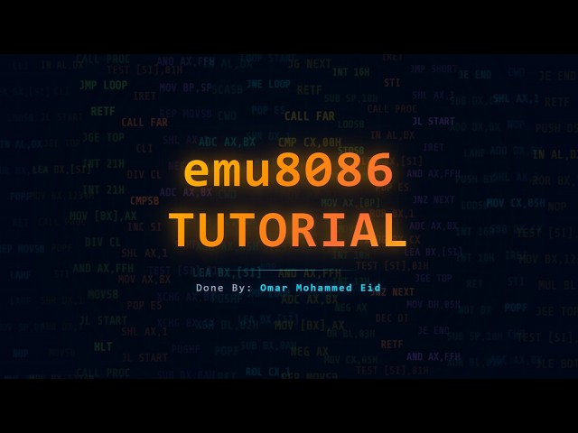 emu8086 Tutorial || 8086 Assembly