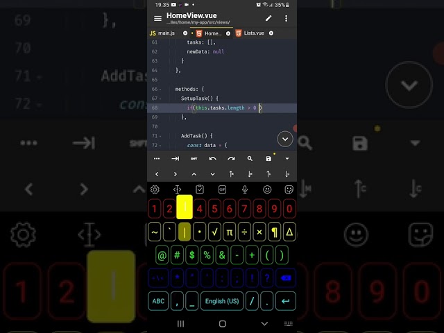 task lists component with check length