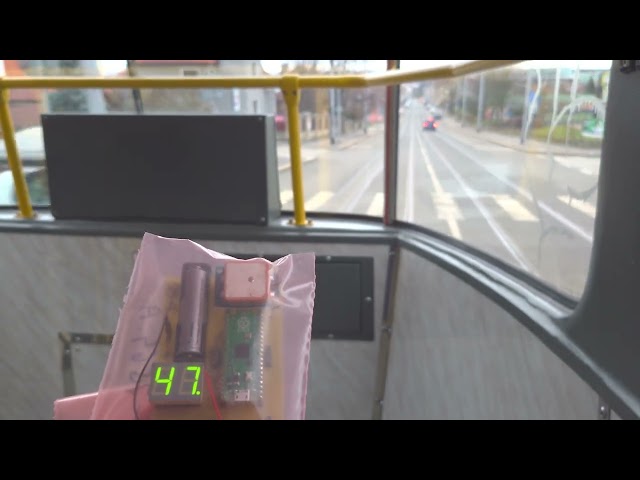 GPS speedometer prototype with Raspberry Pico, test run in tram