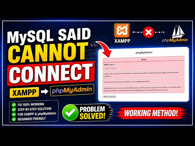 Fix mysql error in xampp | Fix in XAMPP phpMyAdmin | 100% Working Solution | Bestech