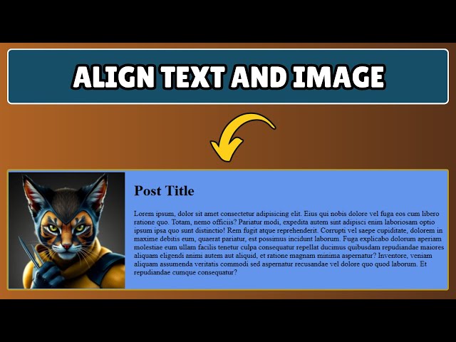How to Align Text and Image Side by Side in HTML and CSS