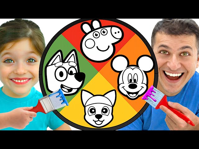 Adel vs Dad Coloring & Drawing Challenge | Fun Learning Video for Toddlers!