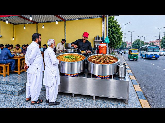 ROADSIDE BREAKFAST LIKE A PAKISTANI LOCAL | AUTHENTIC STREET FOOD | DELICIOUS COMPILATION