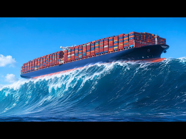 How Do Huge Cargo Ships Avoid Breaking Apart or Capsizing in Waves?