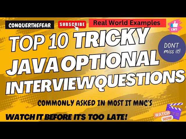 Java Optional interview questions & Answers | Explained with Real-World Examples | Optional vs Null
