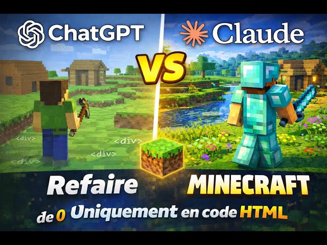 ChatGPT VS Claude AI : Refaire MINECRAFT de 0 Uniquement en code HTML