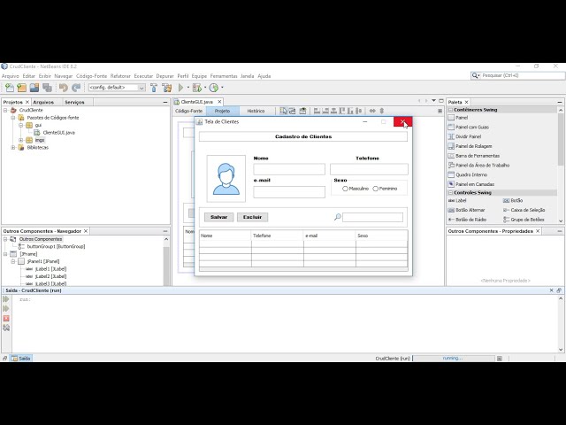 Parte  01 - Cadastro de Clientes em Java - Criando Tela de Clientes