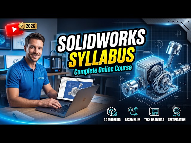Complete SOLIDWORKS Course 2026 | Beginner to Advanced with Industrial Projects