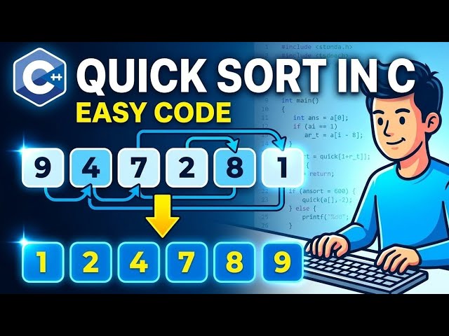 Quick Sort in C | Easy Code Explanation Step by Step | Beginners Friendly