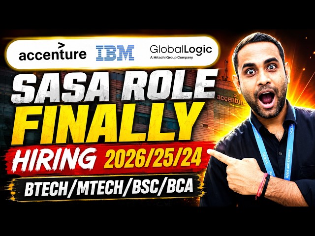 Accenture SASA Role Finally Hiring 2026/25/24 | IBM & Global LogicHiring