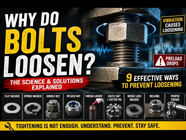 Why Do Bolts Loosen Even When Tightened? | Anti-Loosening Methods Explained #bolt #fasteners #jm