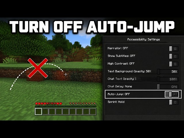 TURN OFF AUTO-JUMP in Minecraft
