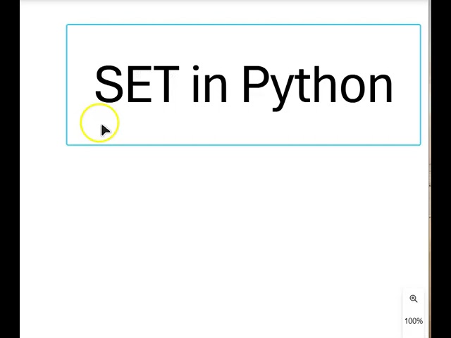 Set in Python