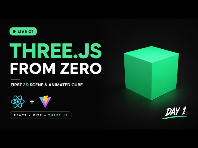 Three.js From ZERO 🚀 | Complete Beginner Tutorial with React + Vite + Tailwind CSS LIVE
