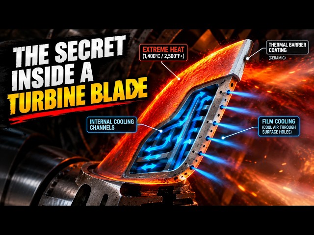 Why Jet Engine Turbine Blades Don't Melt at 1700°C