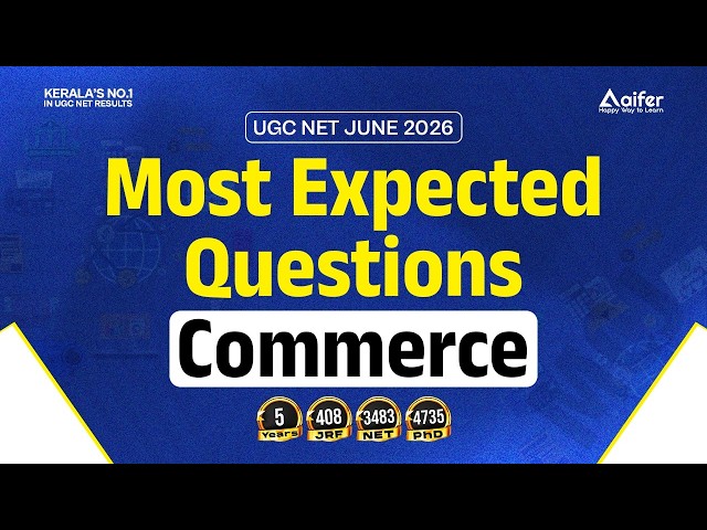UGC NET 2026 | MOST EXPECTED QUESTIONS IN COMMERCE