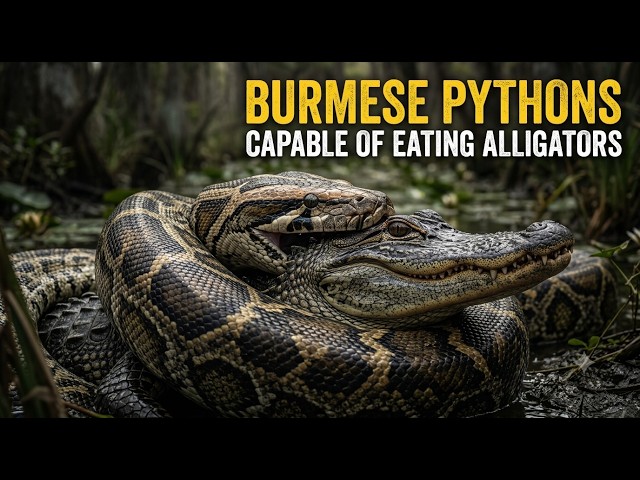 BURMESE PYTHONS ARE CAPABLE OF EATING ALLIGATORS