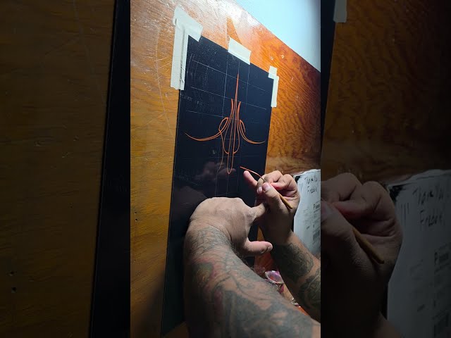 Pinstriping Design,  Step by Step,  How to tutorial 