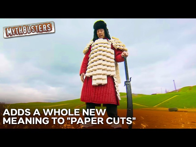 Could Paper Armor Really Protect You As Well As Steel? | MythBusters
