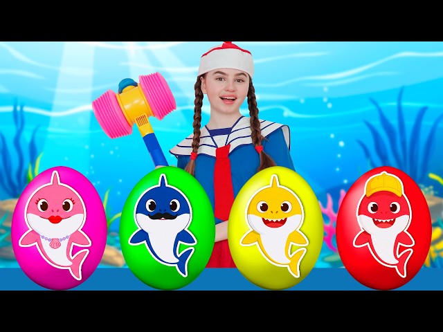 BANG BANG BANG! 🔨 Baby Shark Surprise Eggs & Kids Songs | Nick and Poli