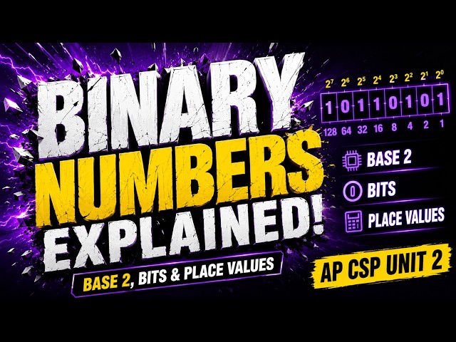 Binary Numbers Explained: Base 2, Bits & Place Values (AP CSP Unit 2)