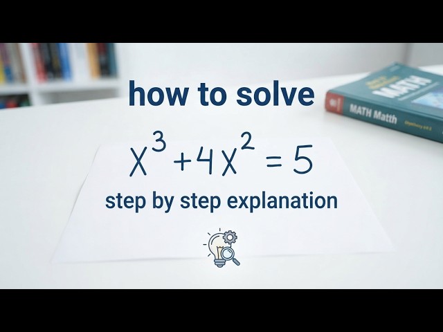 Find All Roots of x^3 + 4x^2 = 5 — Clear, Slow, Step‑by‑Step Walkthrough