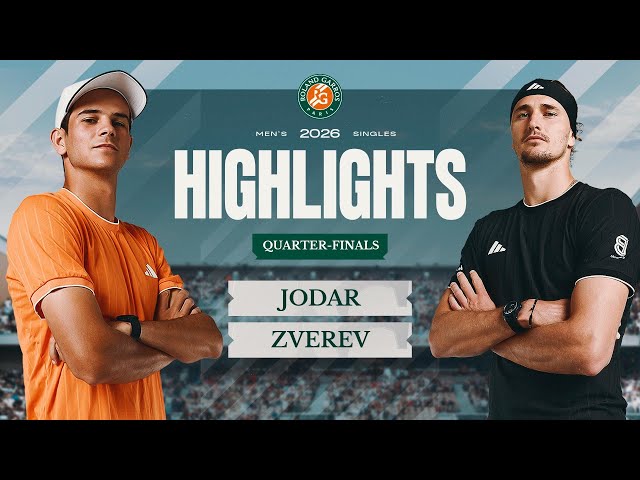 Rafael Jodar vs Alexander Zverev | QF Highlights | Roland-Garros 2026