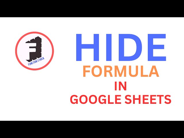 Hide Formula in Google Sheets & Excel | Protect Cells | Hindi Tutorial