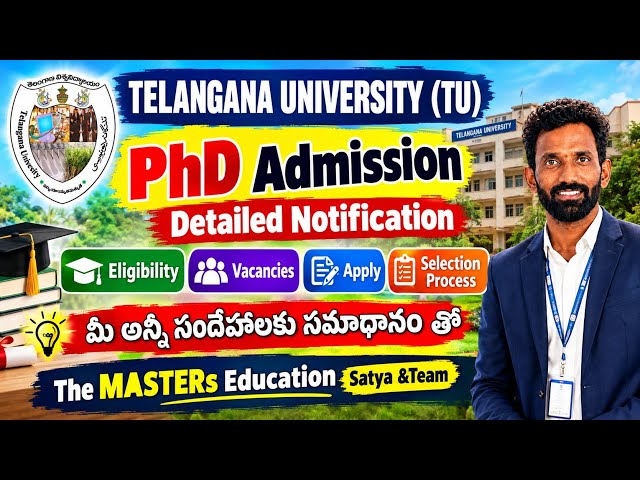 TELANGANA UNIVERSITY PhD Admission 2026  Notification Eligibility Vacancies Apply  Selection Process