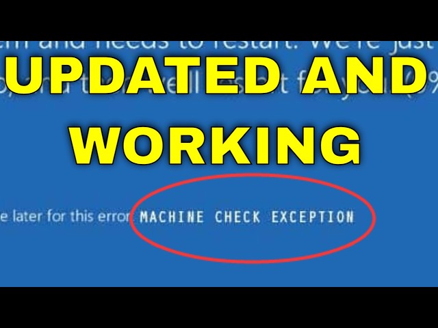 How To Fix MACHINE CHECK EXCEPTION Blue Screen Errors In Windows