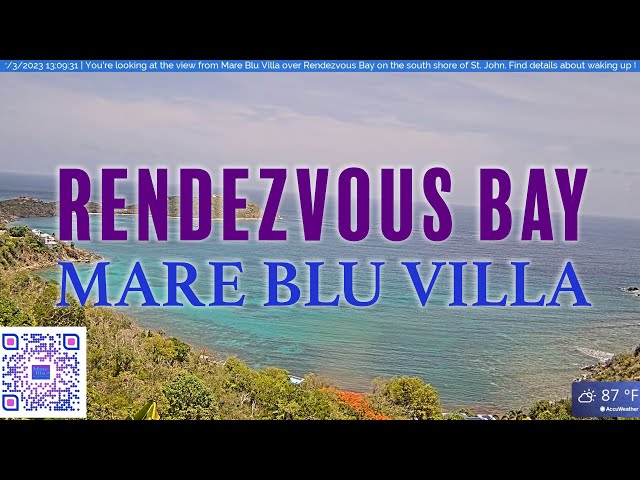 Mare Blu Villa LIVE Rendezvous Bay Webcam on St. John, US Virgin Islands