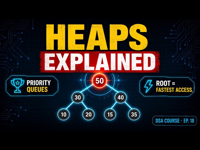 Heaps Explained: How Priority Queues Actually Work || DSA COURSE · EP. 18