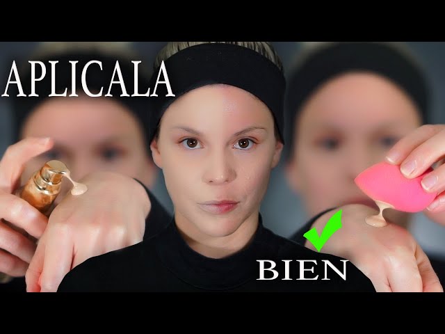 COMO aplicar BASE de MAQUILLAJE con ESPONJA 👌Tutorial de maquillaje #3✅