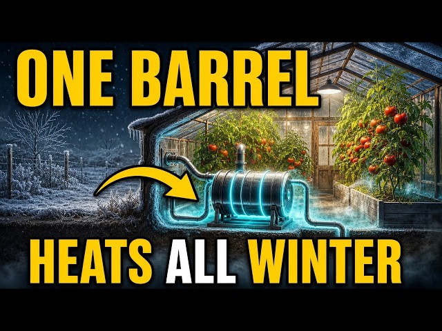 One Barrel of Water Heats a Whole Greenhouse Through Winter — No Fuel, No Electricity