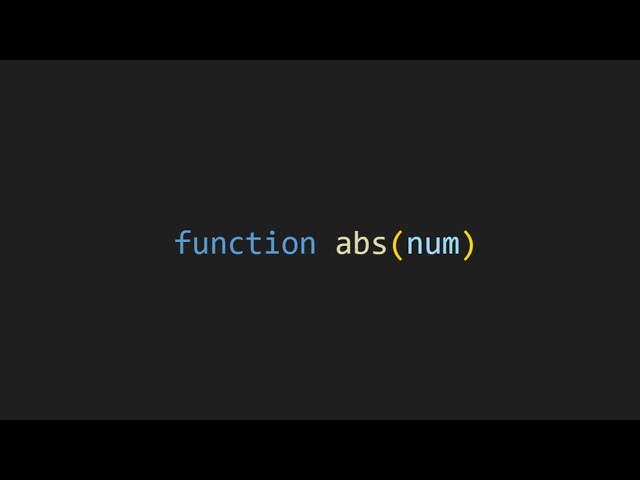 Recreating the absolute value function in js