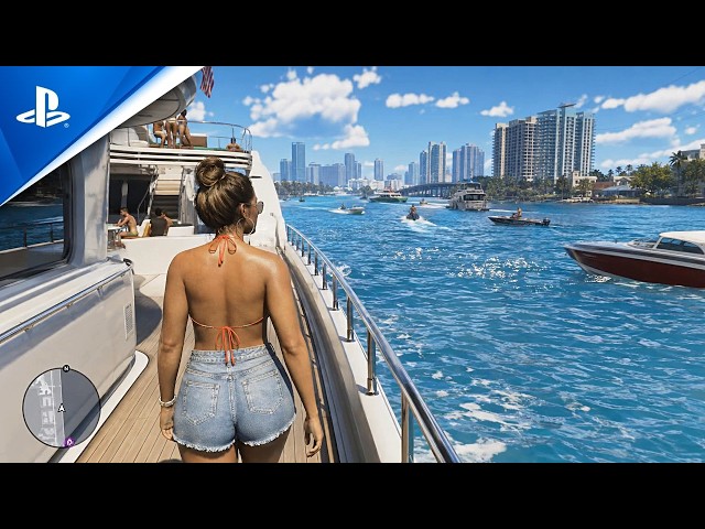 GTA 6 PS5 Gameplay in 4K Ultra HD – Lucia & Jason Explore Vice City | *Concept Graphics*
