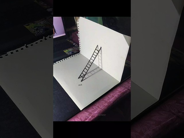 💥🤯 wow ♥️ realistic 3d  Drawing tutorial 🔥 #ameerartist #trending #shorts
