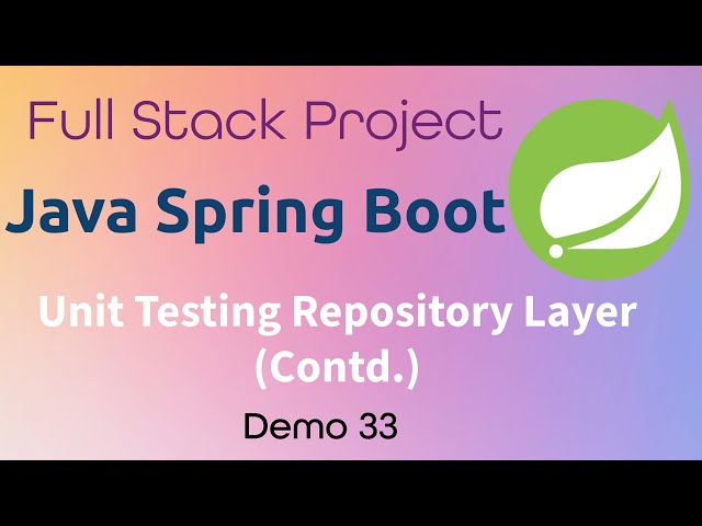 Order Management System - Spring Boot Back End -  Demo 33