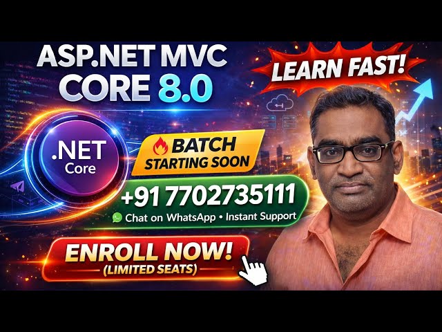 👉 ASP.NET MVC Core 8.0 Full Course 🔥 | Learn Fast + Real Projects | Mr. Narendrababu