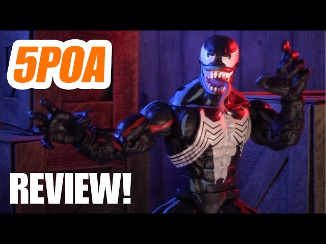 Hasbro Pulse Con Exclusive Animated Venom Marvel Legends Spider-Man Retro Card - 5POA Figure Review