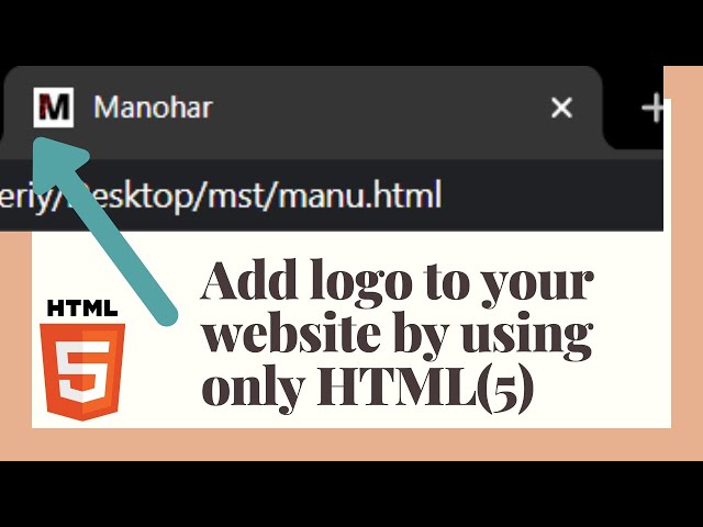 How to add logo to your website using html 5