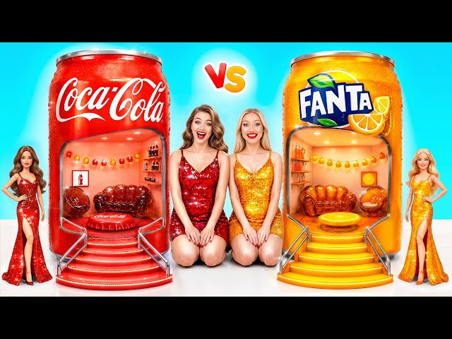 Construimos Casa de Muñecas Asombrosa | Coca-Cola vs Fanta Multi DO Smile